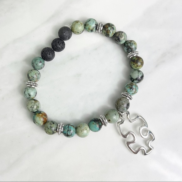 ❌SOLD❌ Aromatherapy Lava Stone Handmade Bracelet - Picture 6 of 6